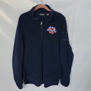 Eddie Bauer Men's Navy Half-Zip Fleece Sweatshirt